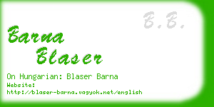 barna blaser business card